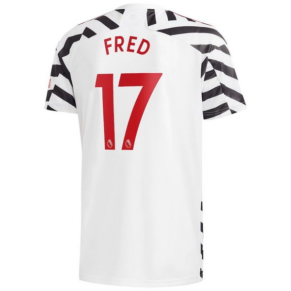 Camiseta Manchester United NO.17 Fred 3ª 2020-2021 Blanco